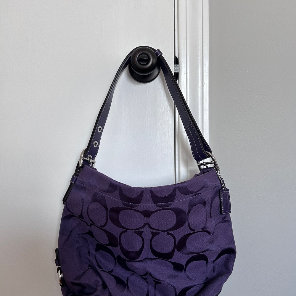 Purple Coach Signature Women's Bag